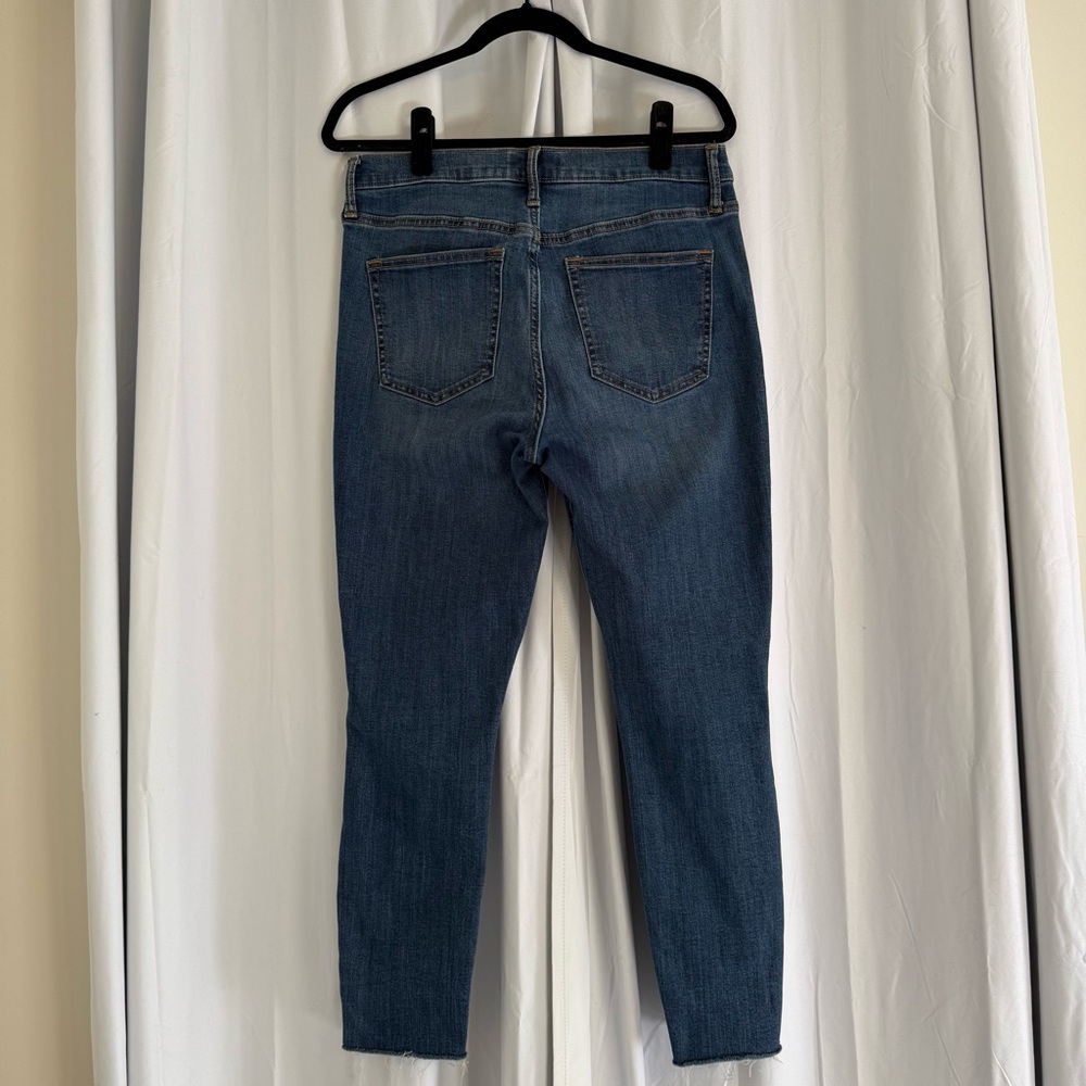 GAP High Rise Distressed Skinny Jeans Blue Ankle 30R - Picture 3 of 9